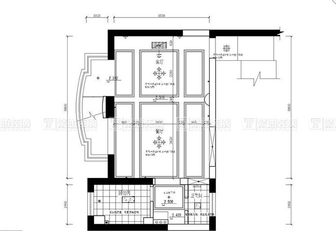 徐匯區(qū)匯景苑140㎡四室兩廳簡歐風格裝修