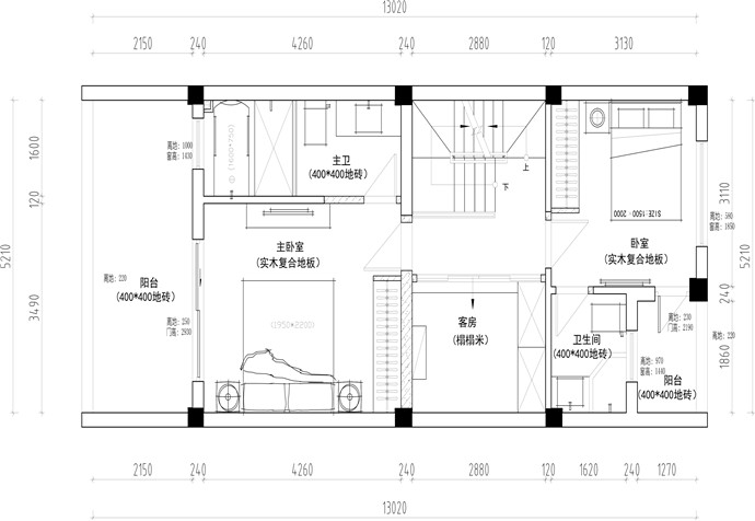 崇明區(qū)華貿(mào)東灘210㎡別墅北歐風(fēng)格裝修