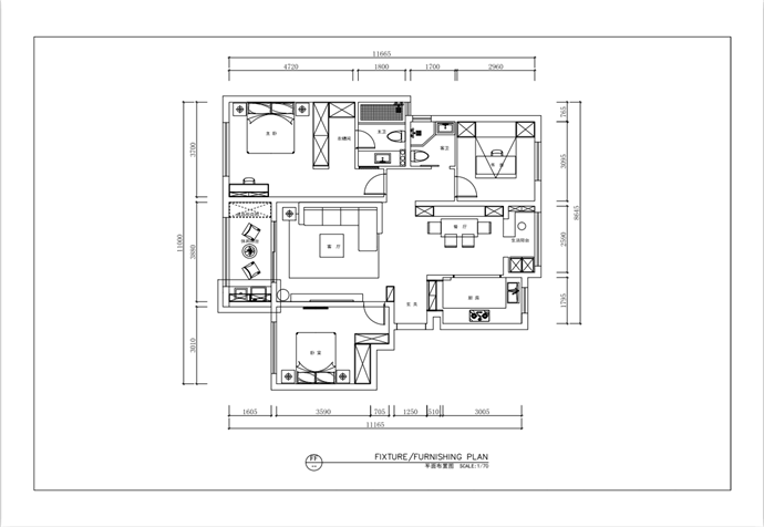 浦東新區(qū)金融家125㎡公寓現(xiàn)代輕奢裝修