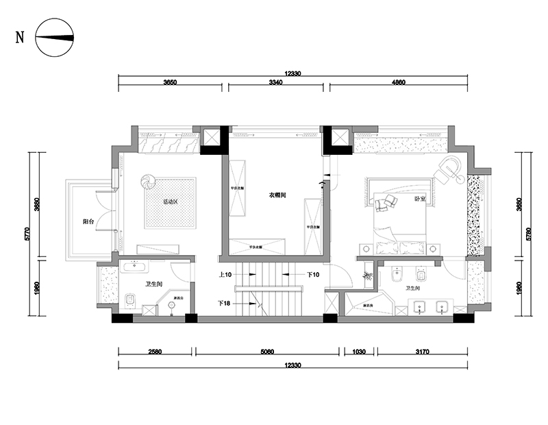 浦東新區(qū)御沁園330㎡別墅-現(xiàn)代簡約裝修效果圖